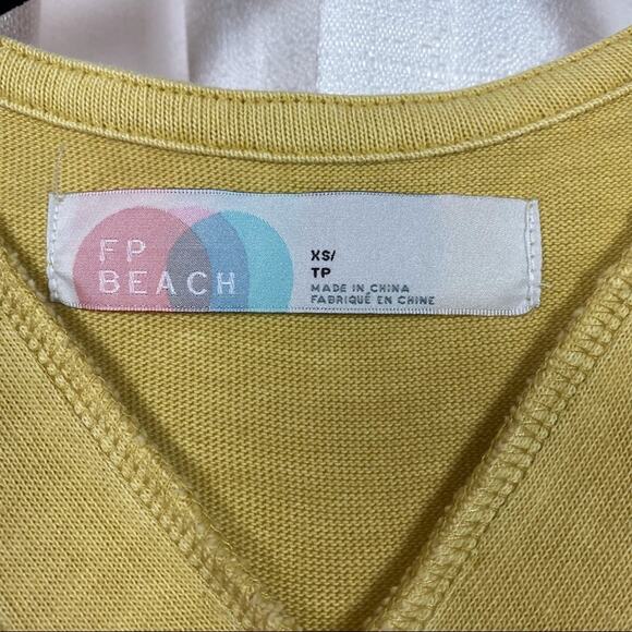 Free People Beach Light Yellow Sunrise Pinafore Jumper Sz.XS NWT - Picture 8 of 16